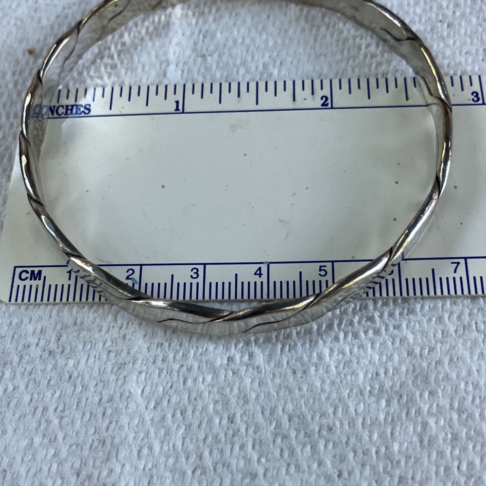 Chic Sterling Silver Twisted Bangle Bracelet - image 8